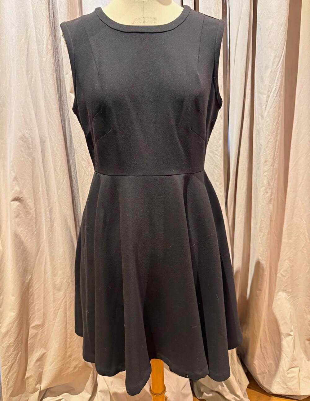 Whistles London Black Sleeveless Fit & Flare A-Line 1/2 Circle Dress US 10 New